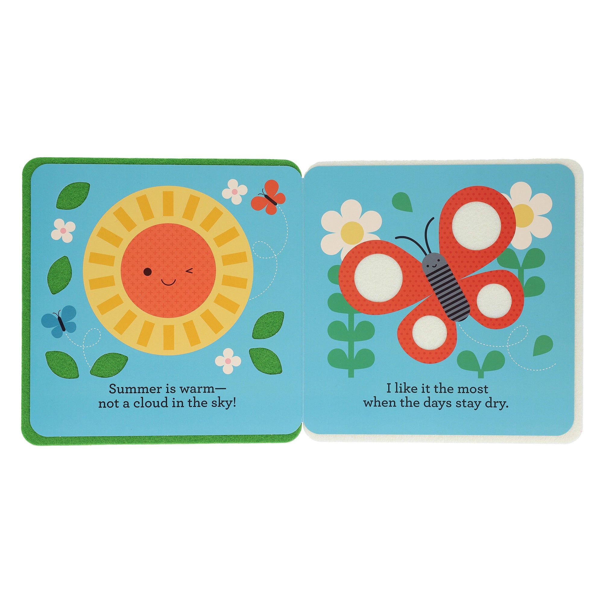 A FIRST FELT BOOK: RAIN AND SHINE - CHILDREN'S BOOK