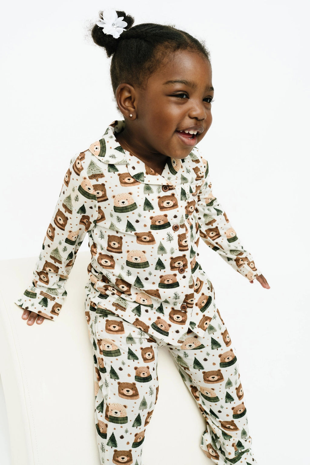 WINTER BEARS BAMBOO BUTTON UP SET