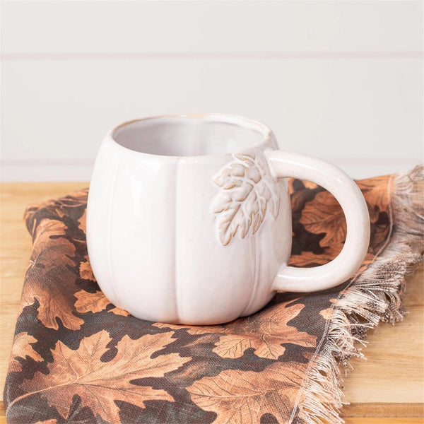 WHITE PUMPKIN MUG