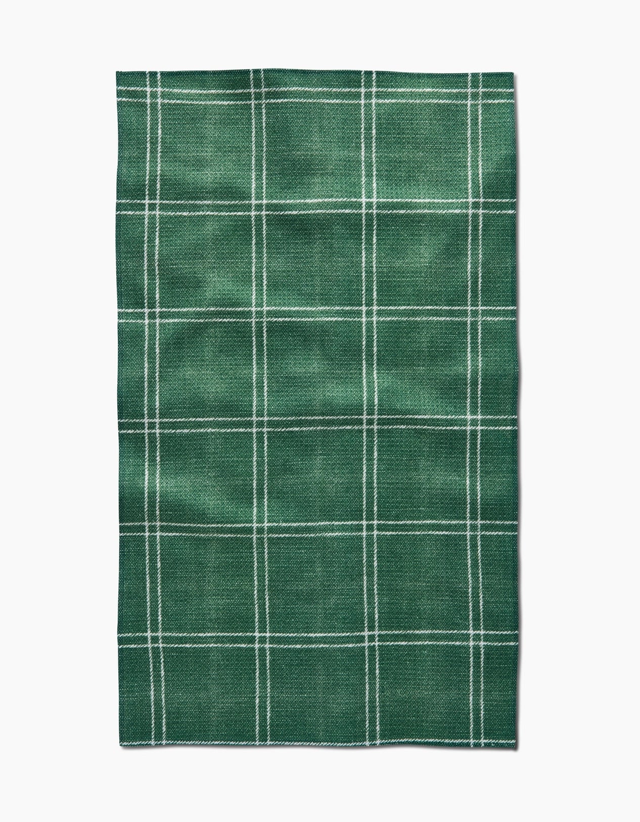 GEOMETRY TEA TOWEL - PINE FOREST PLAID