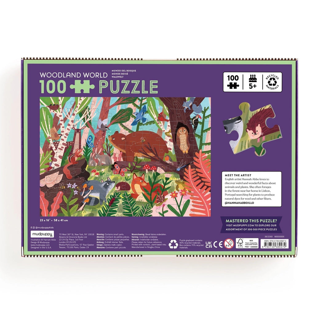 WOODLAND WORLD 100 PIECE PUZZLE