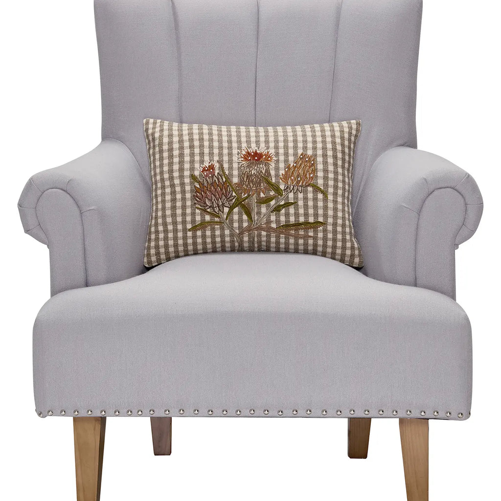 HARVEST FLOWER EMBROIDERED PILLOW