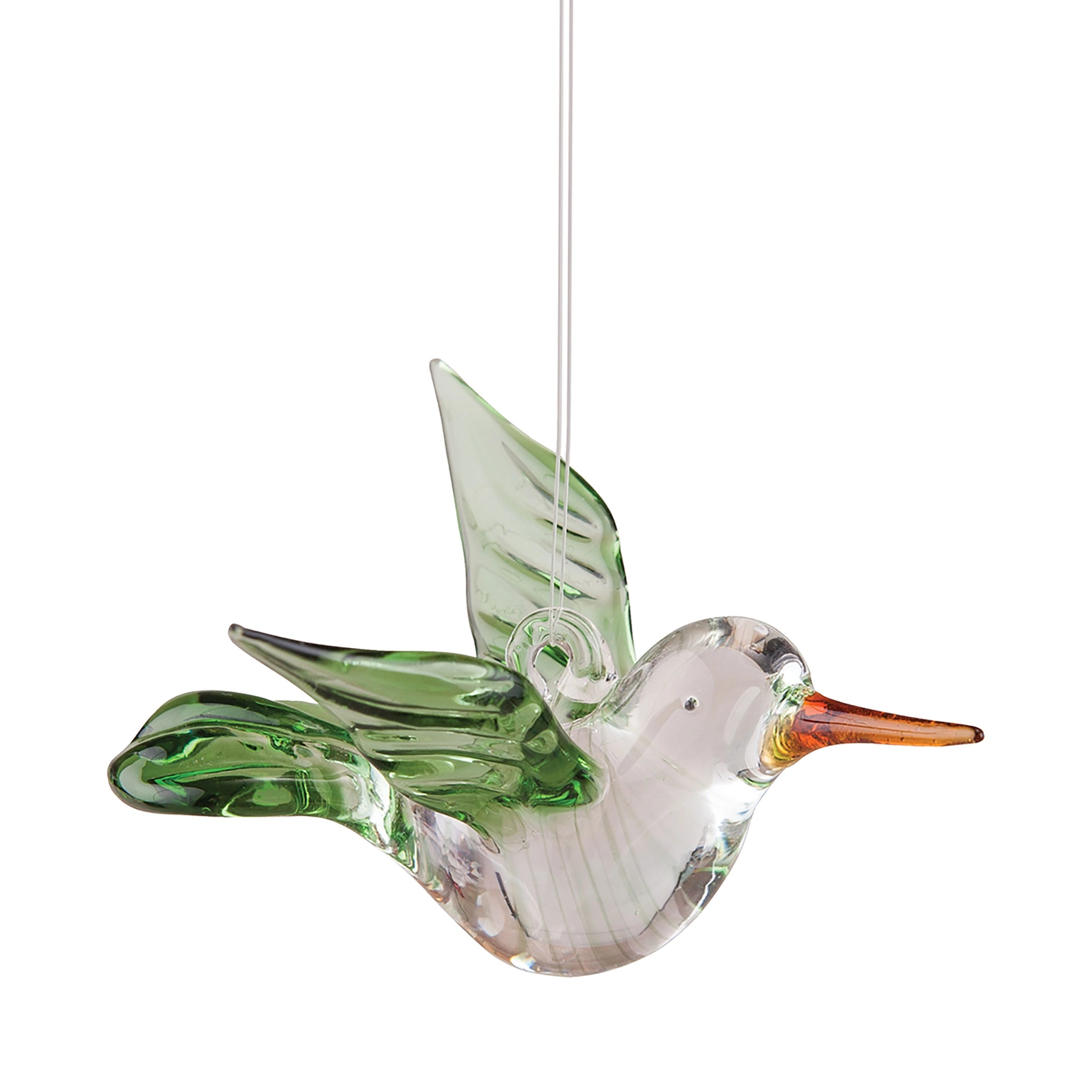 GLASS HUMMINGBIRD ORNAMENT