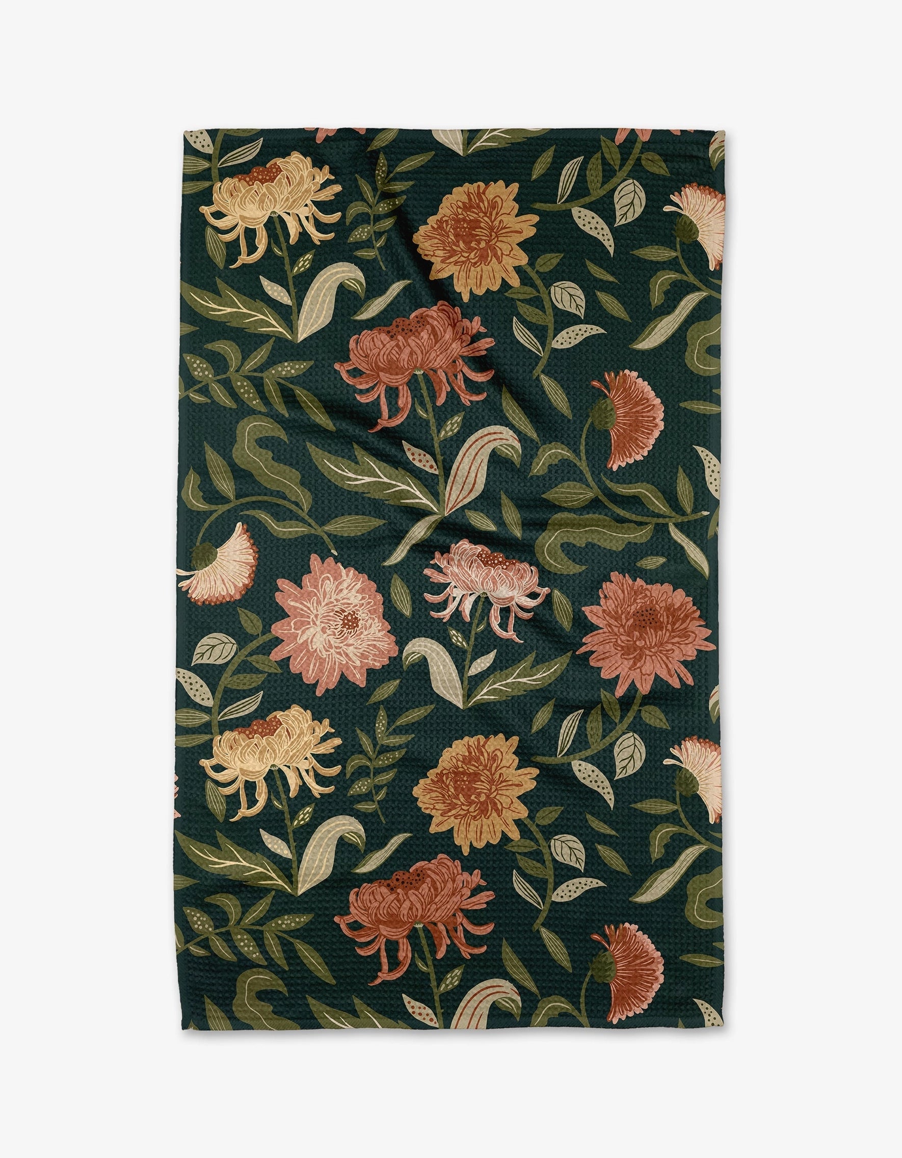 GEOMETRY TEA TOWEL - CHRYSANTHEMUMS IN NOVEMBER