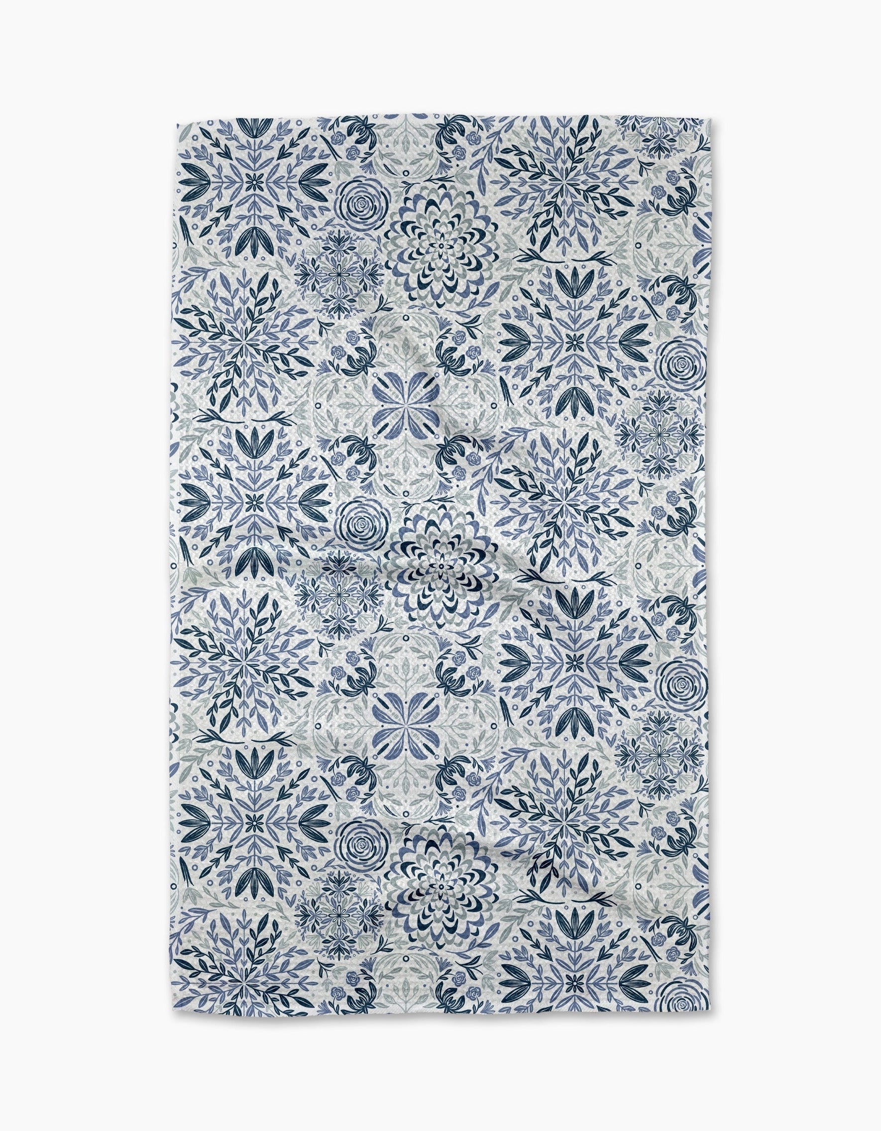 GEOMETRY TEA TOWEL - FLORAL MEDALLIONS