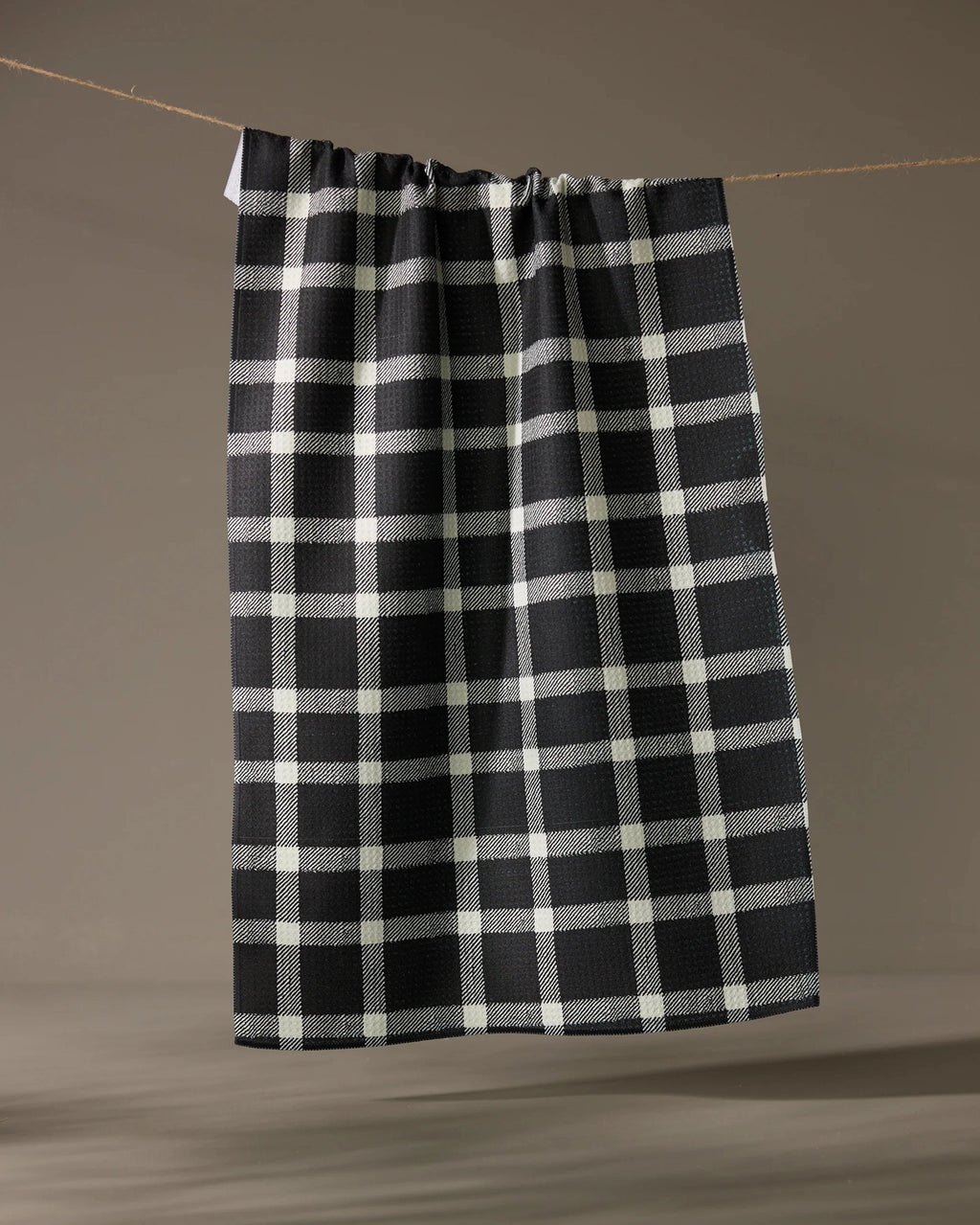 GEOMETRY TEA TOWEL - WICKLOW BLACK