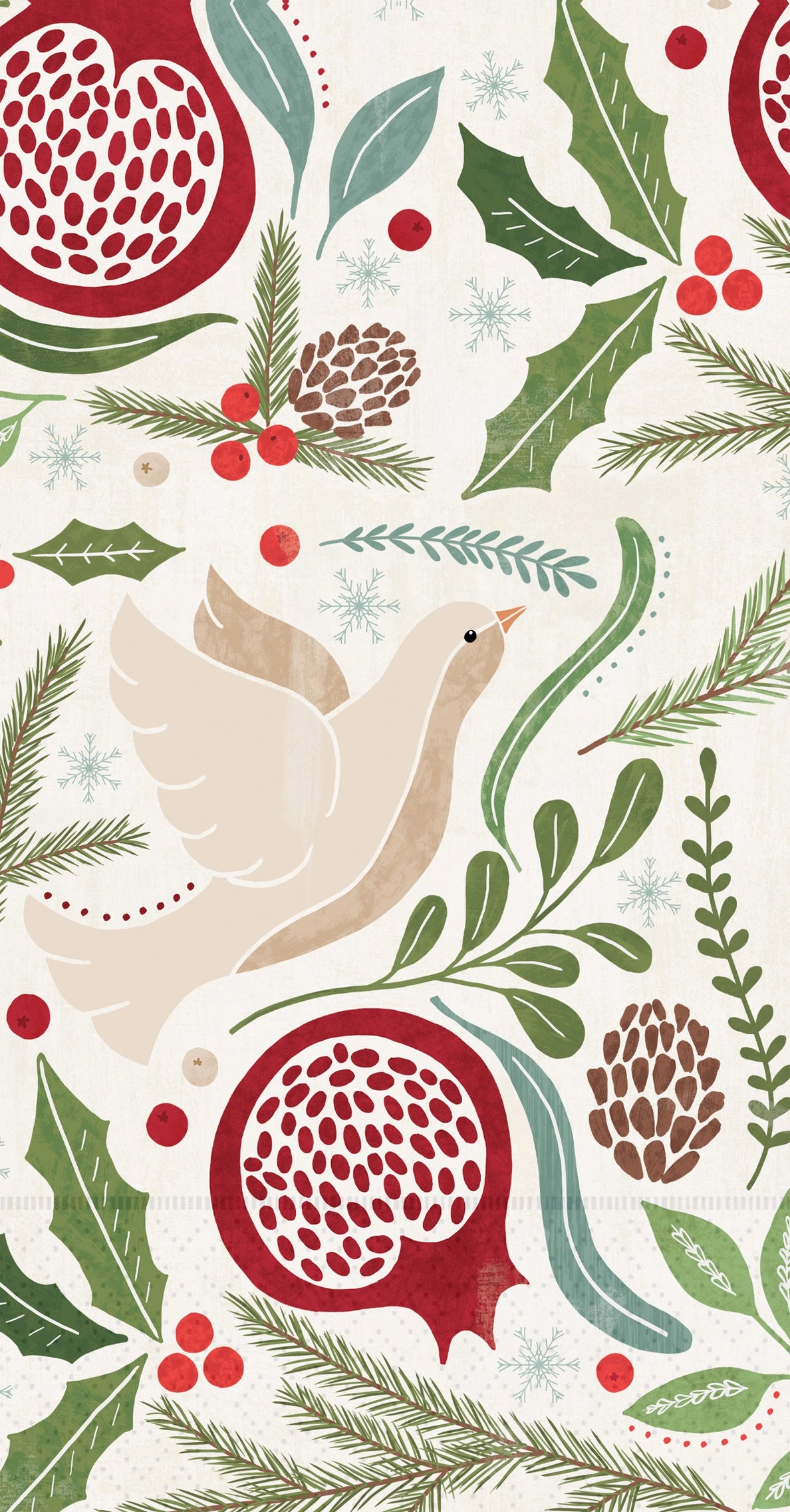 WINTER BERRY DOVE (GUEST NAPKIN)