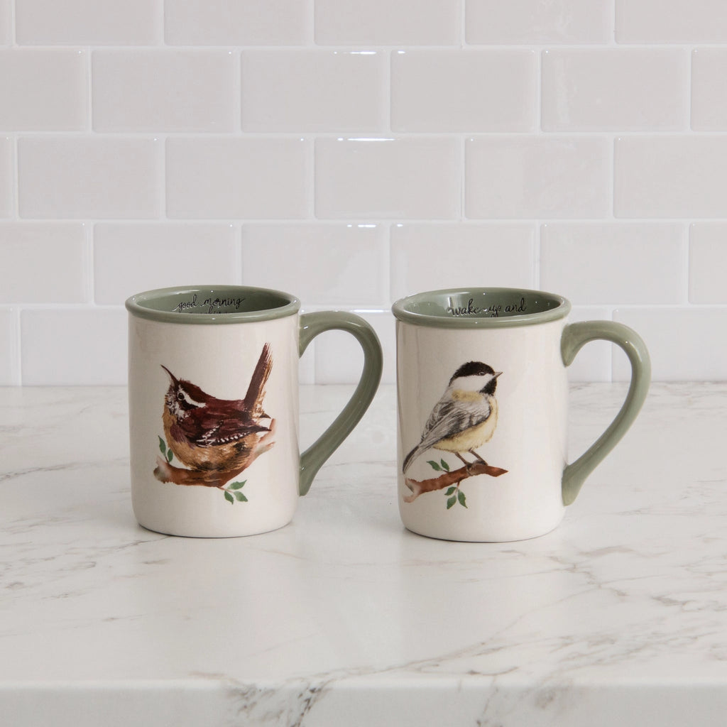 BIRDS ON A BRANCH MUG SET