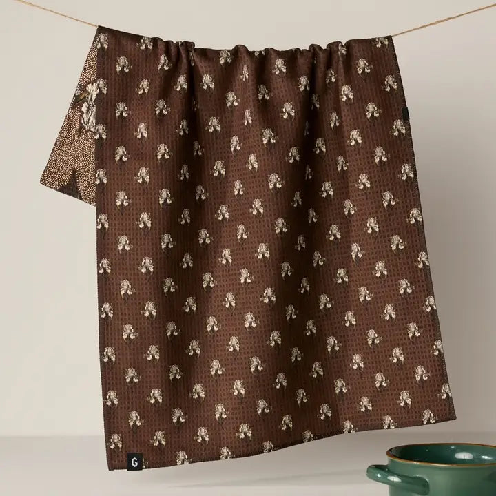 GEOMETRY LUXE KITCHEN TOWEL - SEPIA