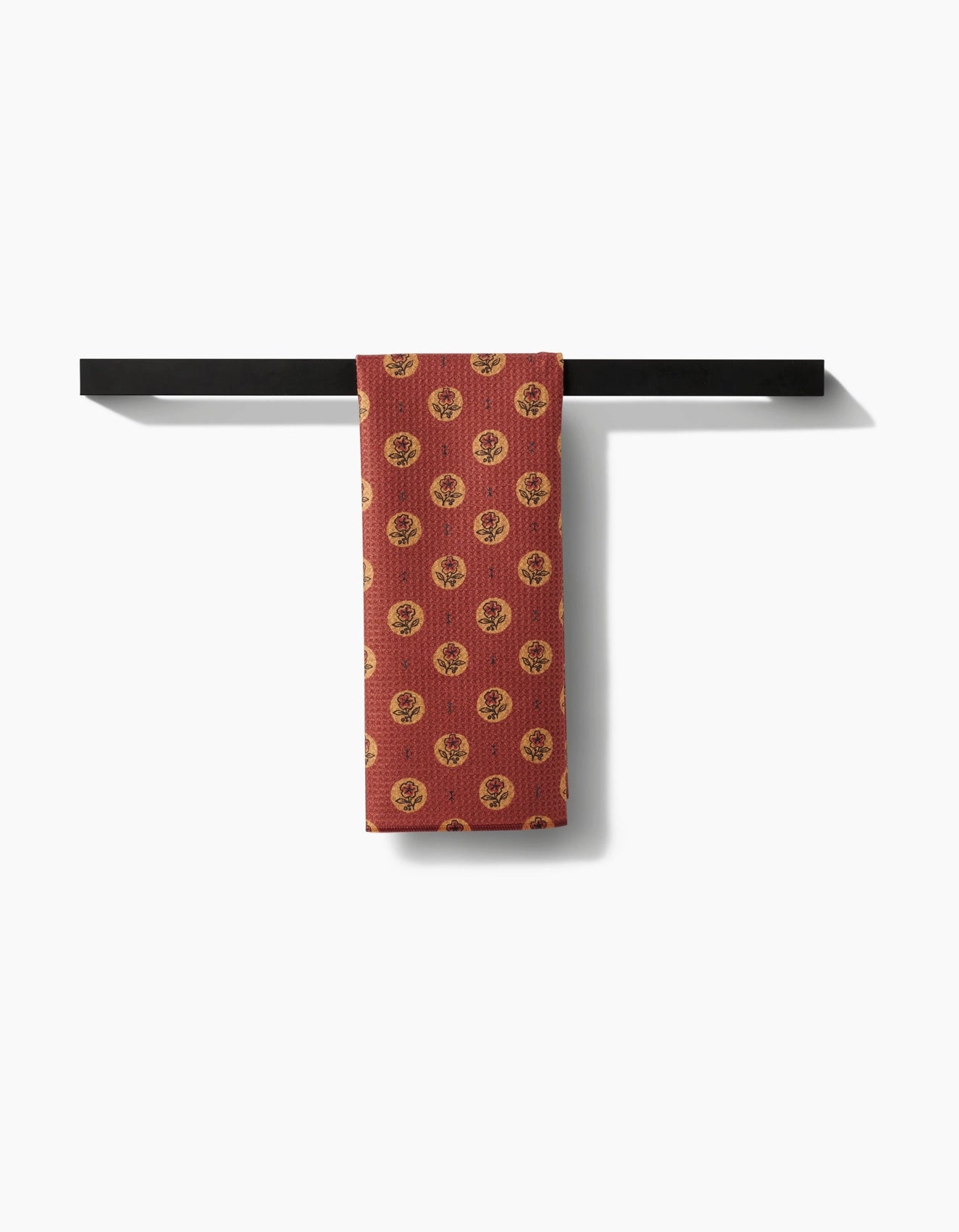 GEOMETRY TEA TOWEL - FLORAL ORANGE