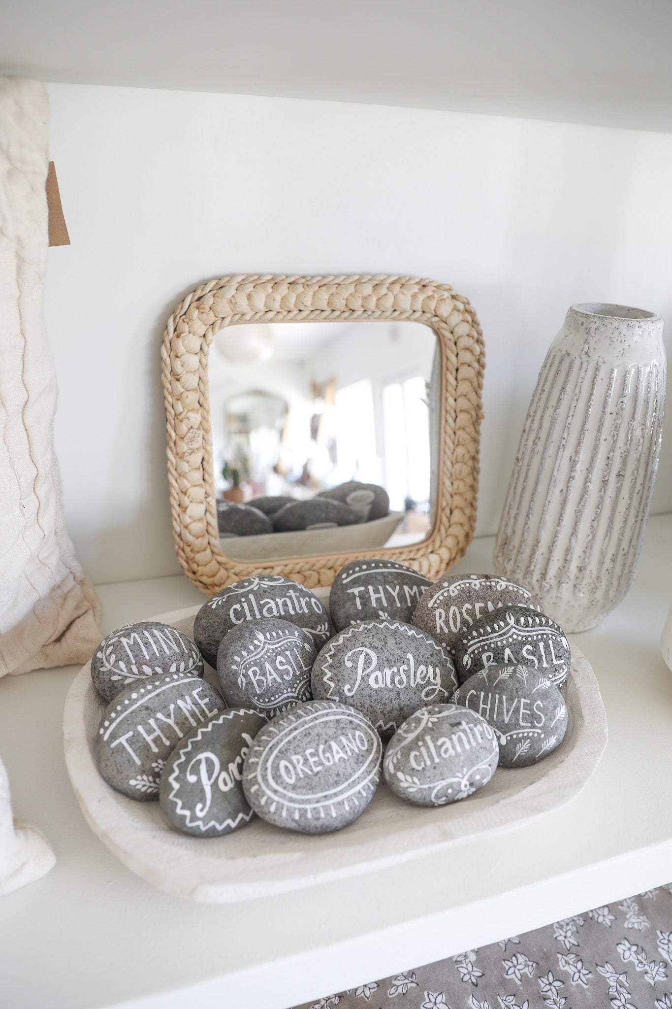 NATURAL STONE HERB GARDEN MARKERS