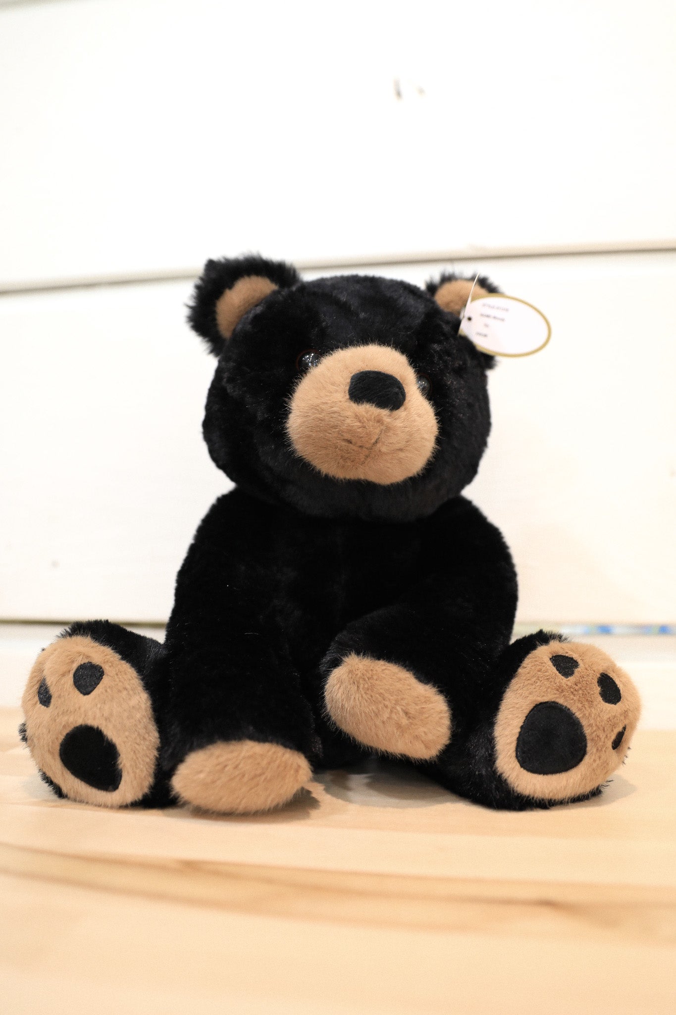 WOODY THE PLUSH BLACK BEAR