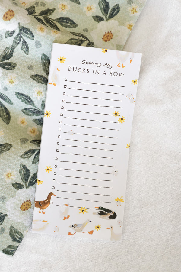 DUCKS IN A ROW NOTEPAD