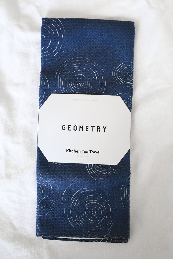 GEOMETRY TEA TOWEL - MIDKNIGHT