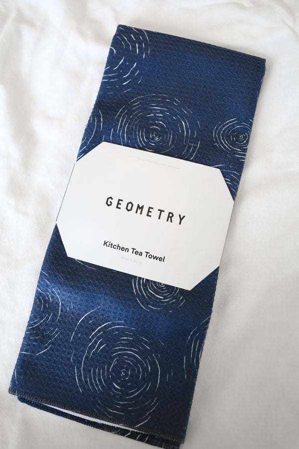 GEOMETRY TEA TOWEL - MIDKNIGHT