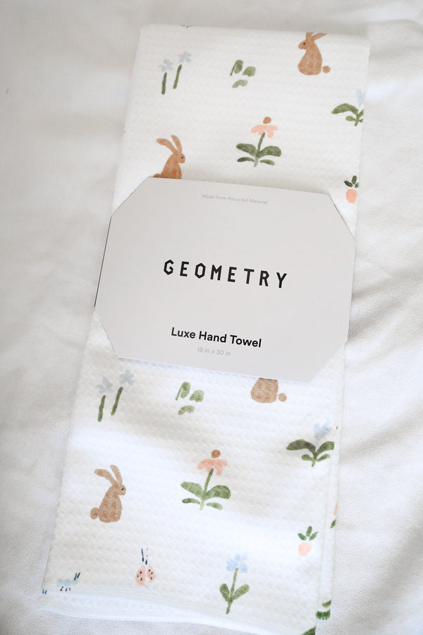 GEOMETRY LUXE HAND TOWEL - BUNNY BLOSSOMS