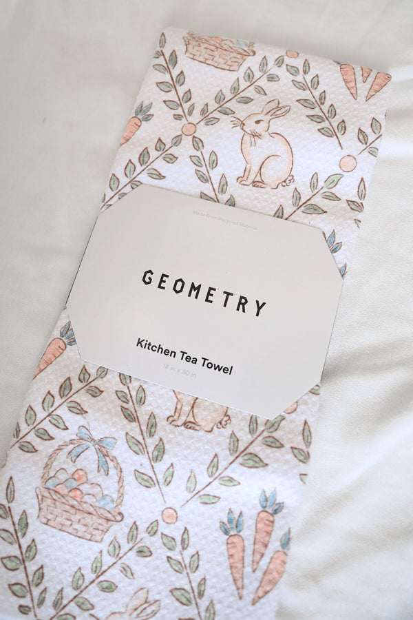 GEOMETRY TEA TOWEL - HOPSCOTCH HARVEST