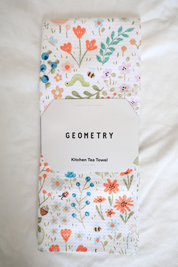 GEOMETRY TEA TOWEL - HONEYBEE HEAVEN