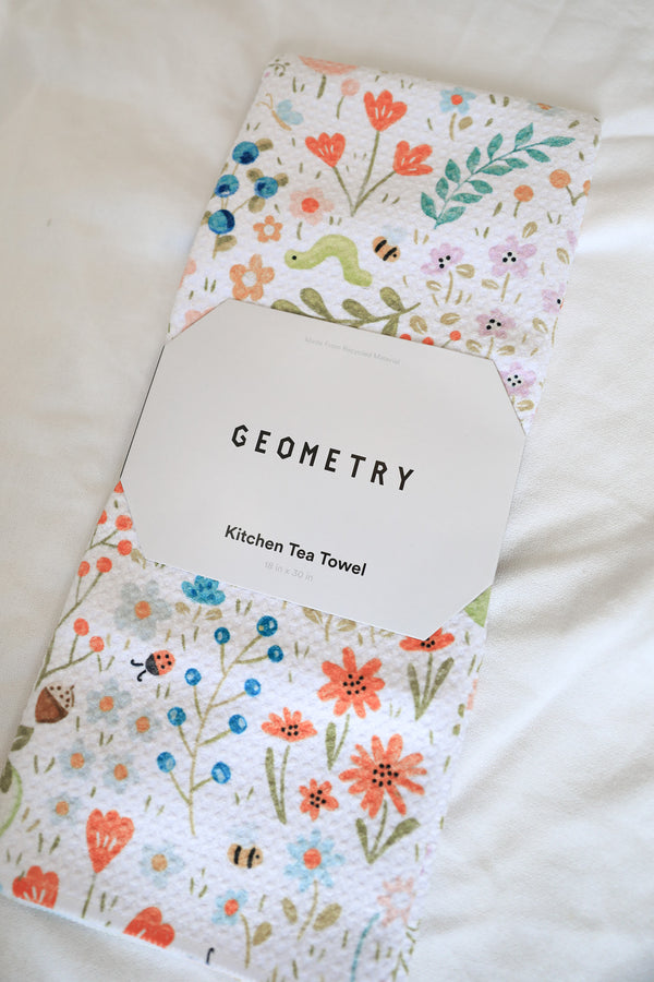 GEOMETRY TEA TOWEL - HONEYBEE HEAVEN