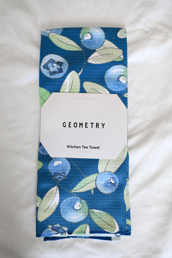 GEOMETRY TEA TOWEL - BLUEBERRY HILL