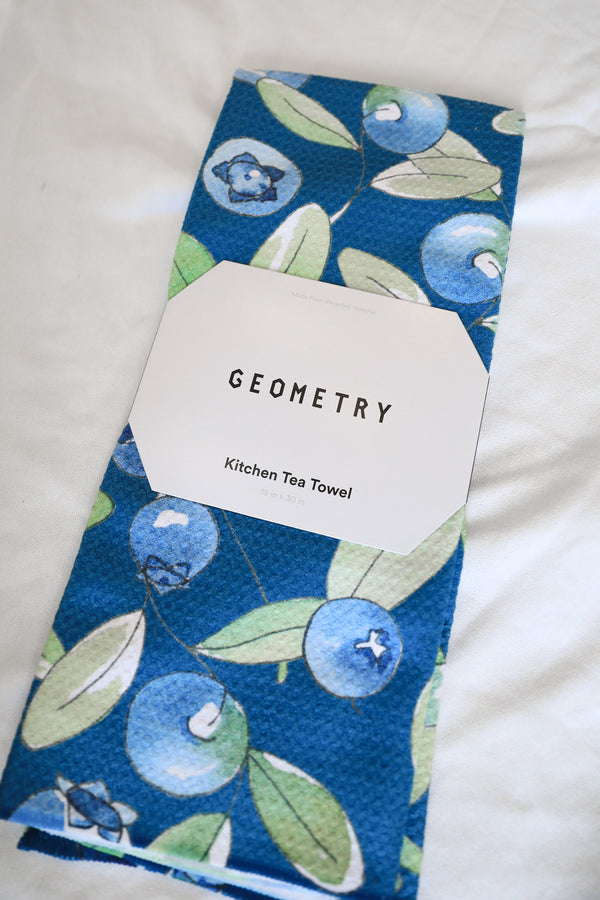 GEOMETRY TEA TOWEL - BLUEBERRY HILL