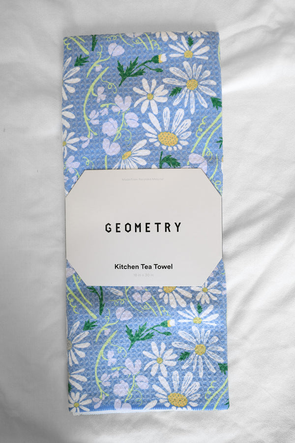 GEOMETRY TEA TOWEL - APRIL TEA FLOWER