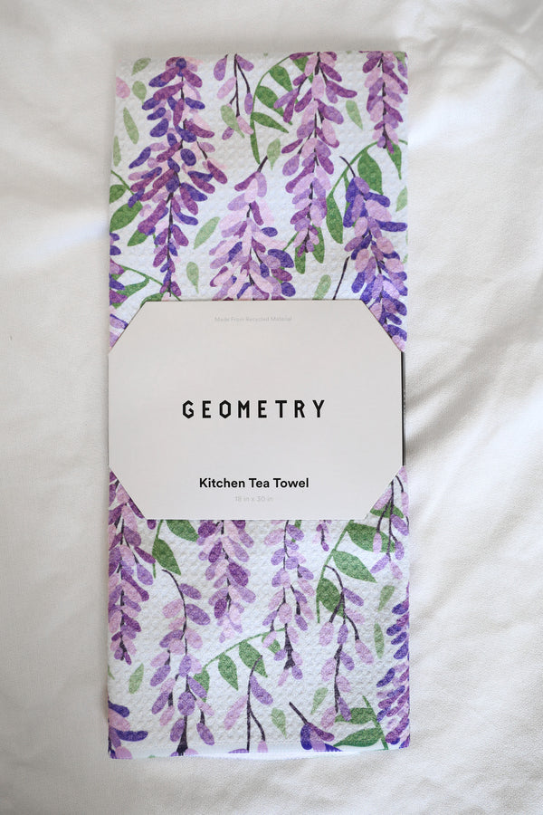 GEOMETRY TEA TOWEL - WISTERIA