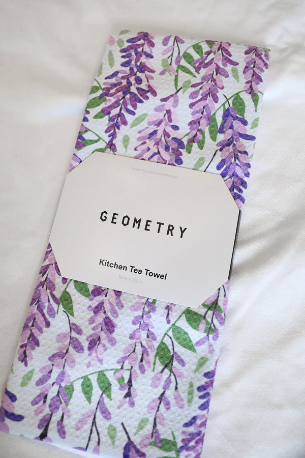 GEOMETRY TEA TOWEL - WISTERIA