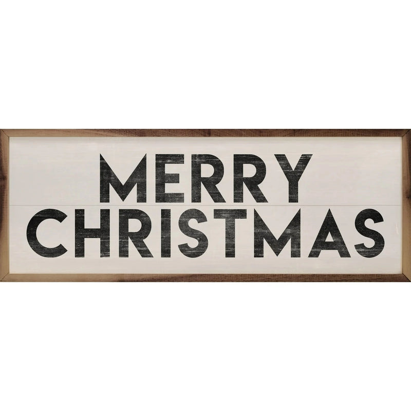 MERRY CHRISTMAS CRISP LETTERS WHITE