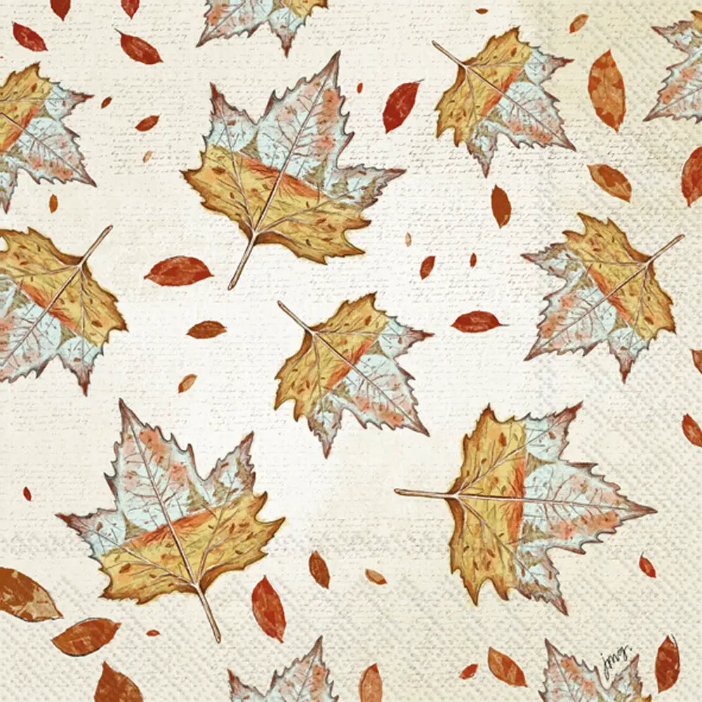 FALL LEAF SCENE PAPER LUNCH NAPKINS