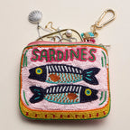 LIBBY BEADED SARDINE ZIP POUCH