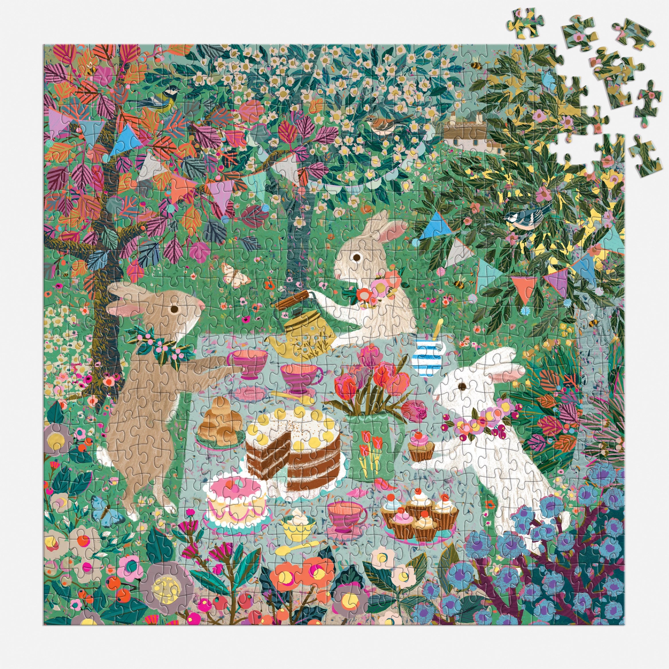 SPRING TEA PARTY - 500 PC. FOIL PUZZLE