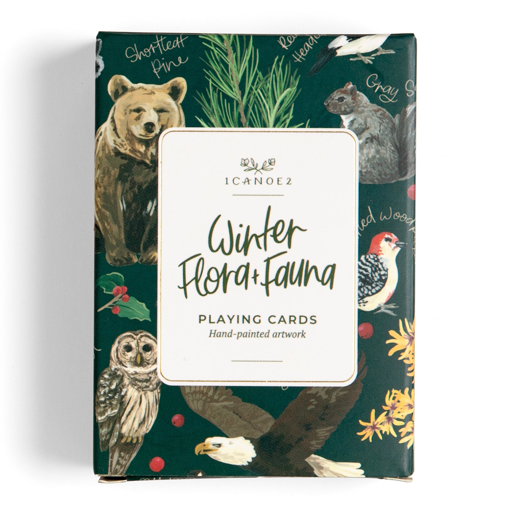 WINTER FLORA + FAUNA PLAYING CARDS