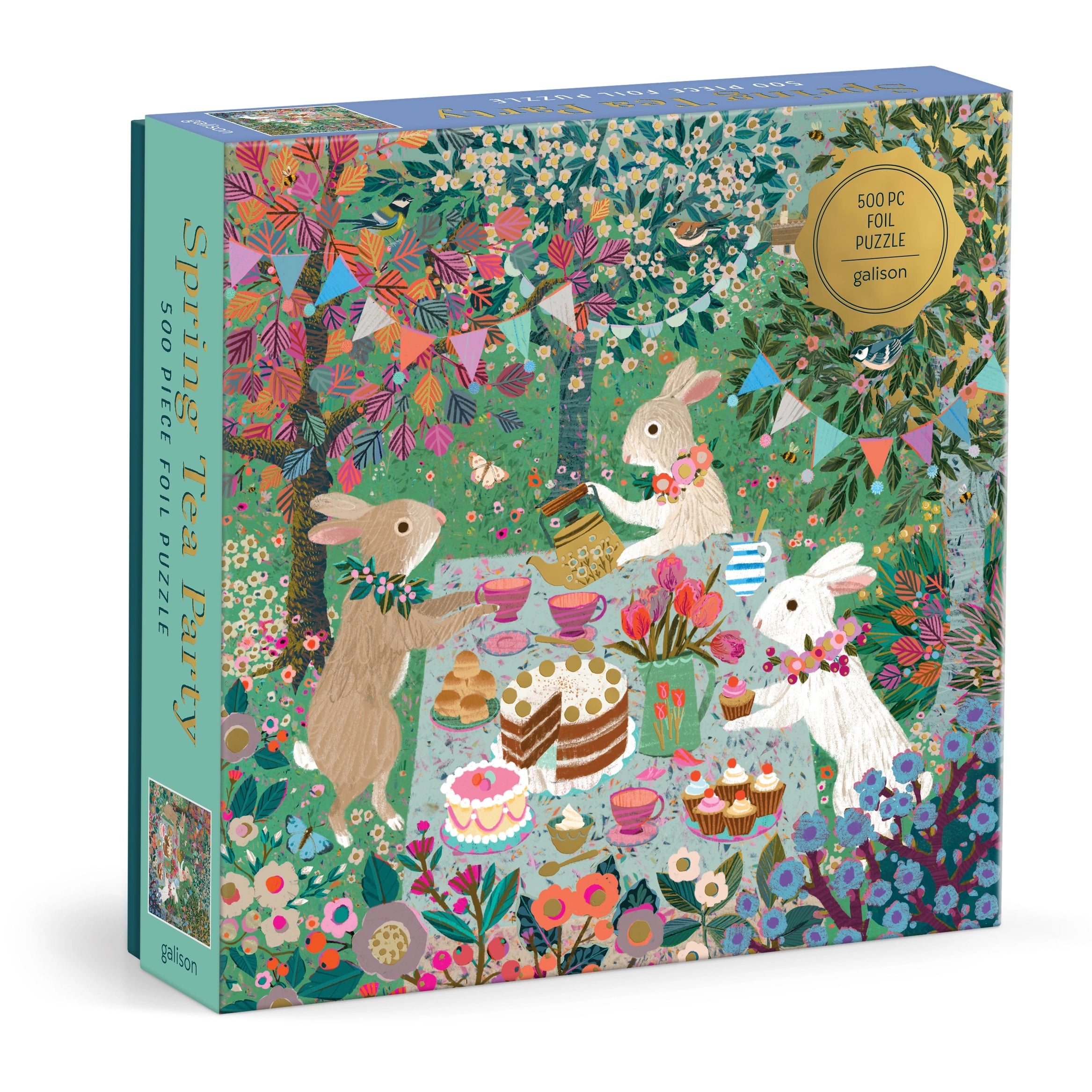 SPRING TEA PARTY - 500 PC. FOIL PUZZLE