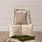 MINI MUSHROOM + GINGHAM PILLOW