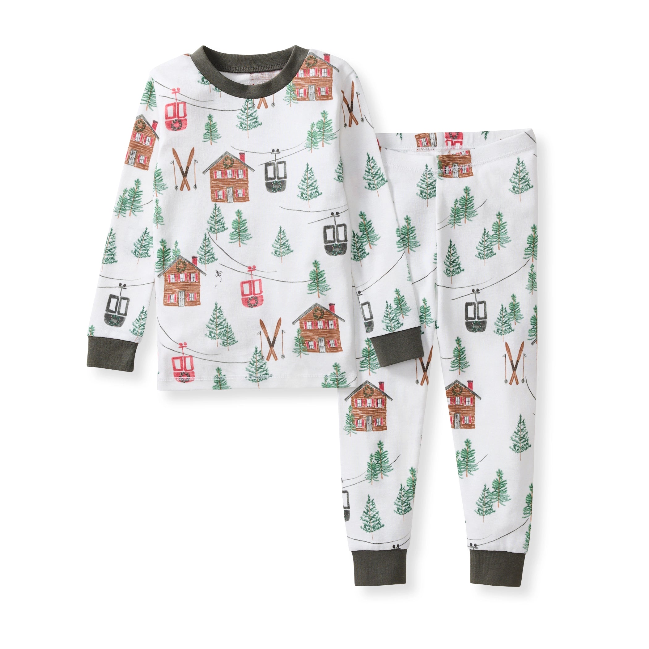 SKI THE ALPS TWO PIECE PAJAMAS
