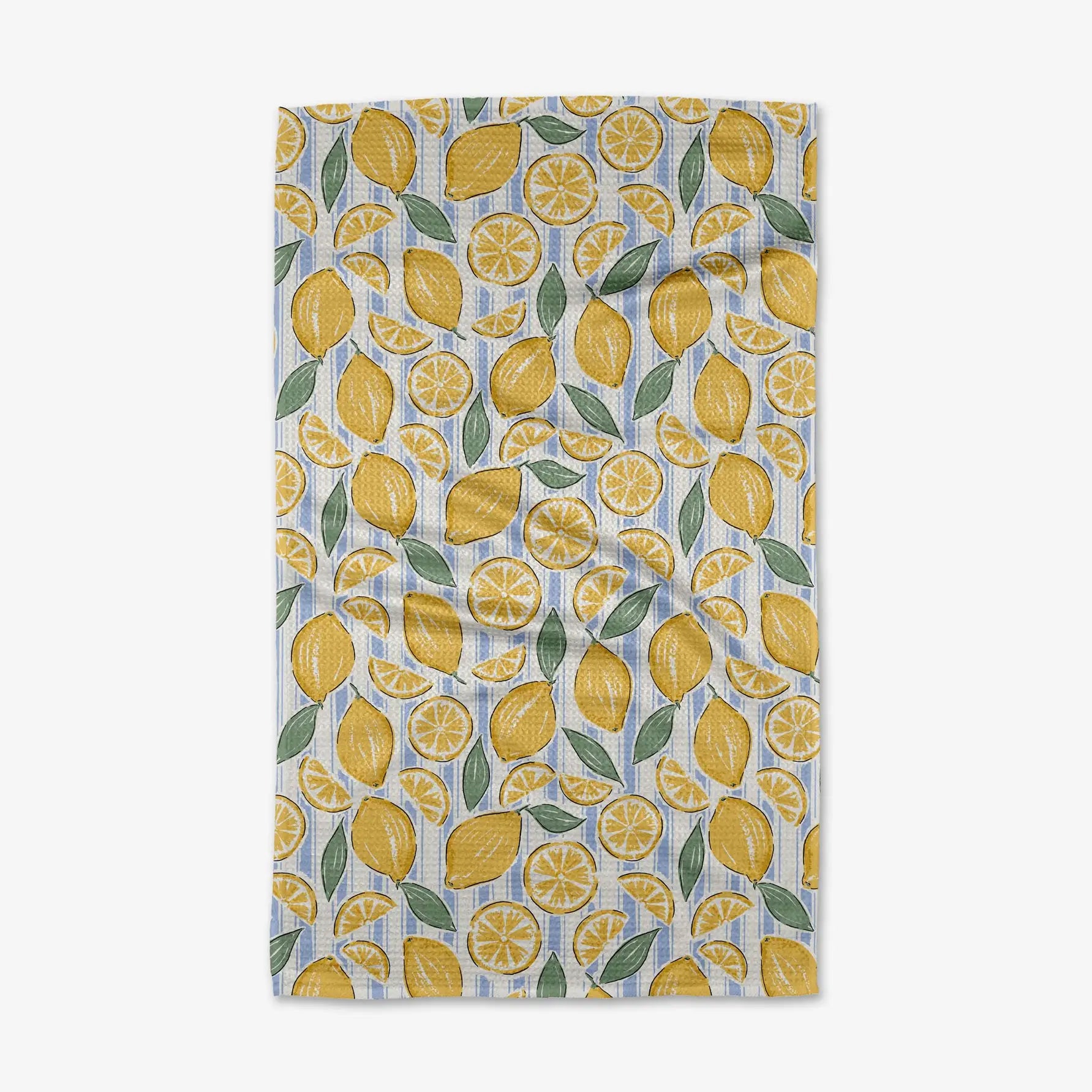 GEOMETRY TEA TOWEL - SOUR LEMON STRIPES