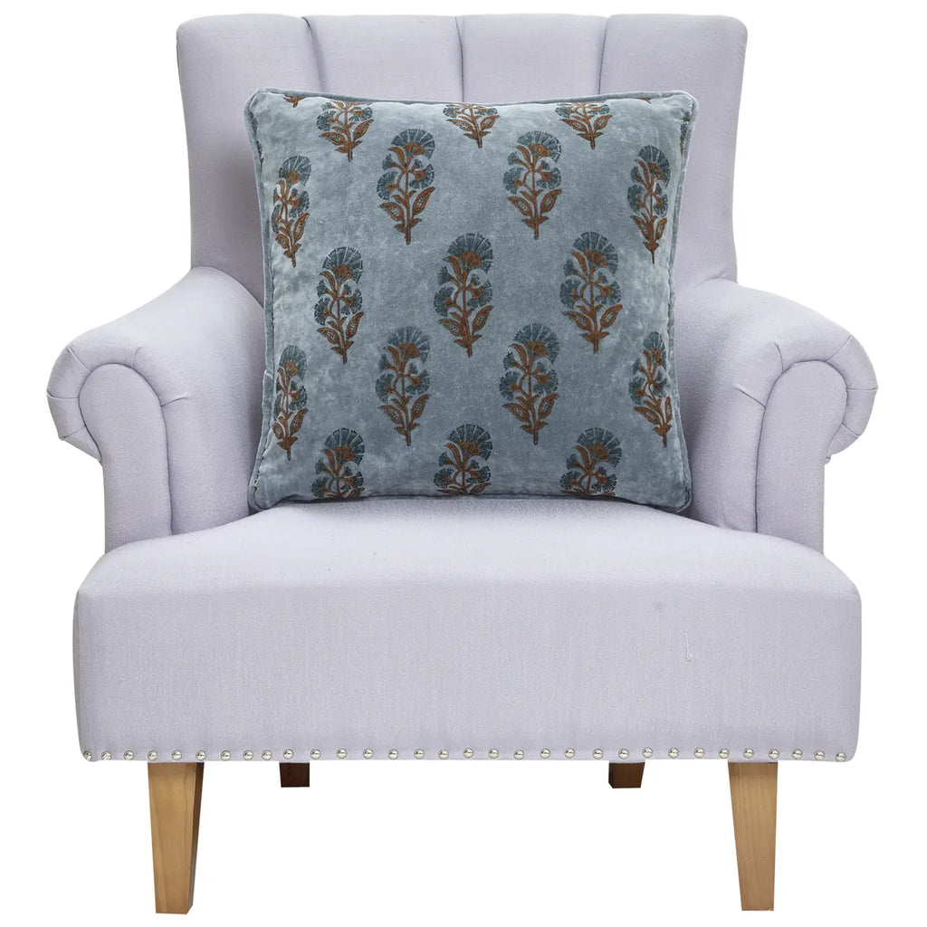BLOCK PRINT VEL MUGHAL PILLOW