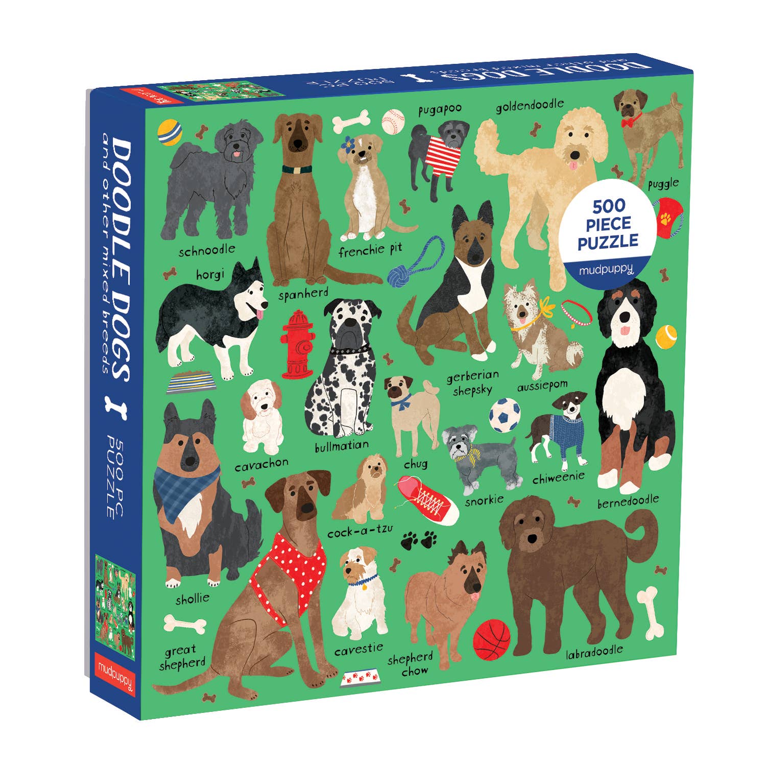 DOODLE DOG AND OTHER MIXED BREEDS - 500 PC. PUZZLE
