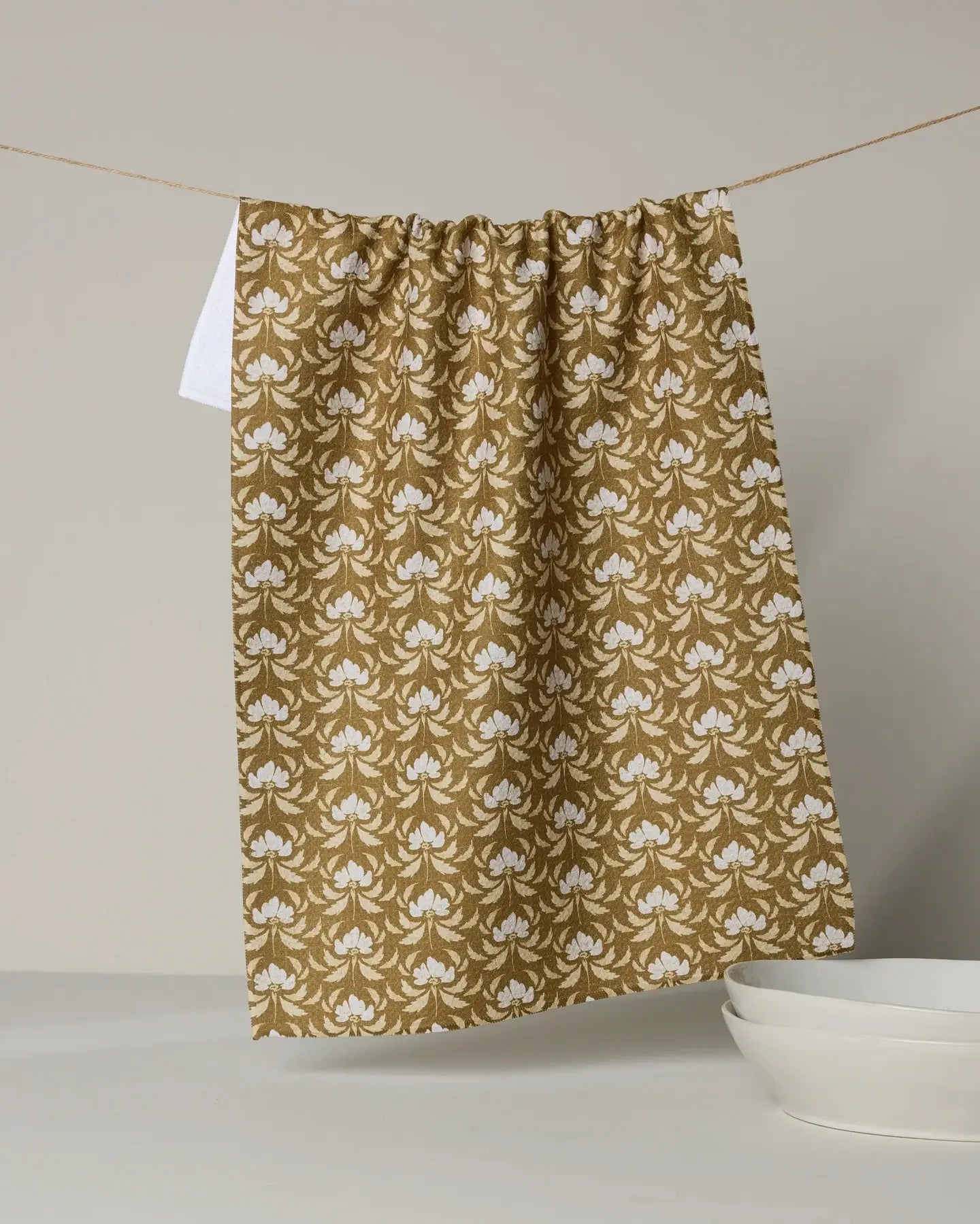 GEOMETRY TEA TOWEL - GILDED BLOOM