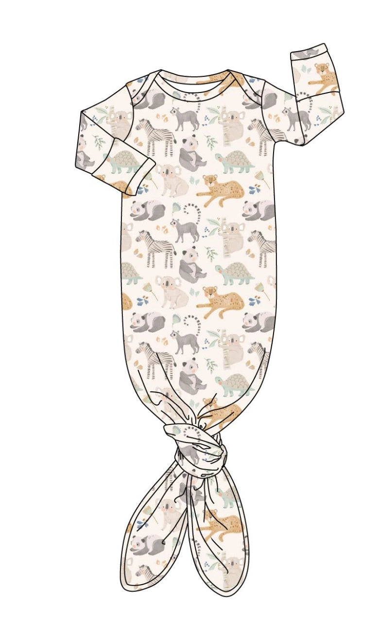 SAFARI FRIEND KNOTTED GOWN