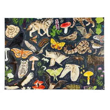 MIDNIGHT FLORA + FAUNA 1000 PIECE PUZZLE