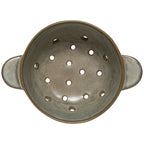 GRAY STONEWARE FRUIT BOWL