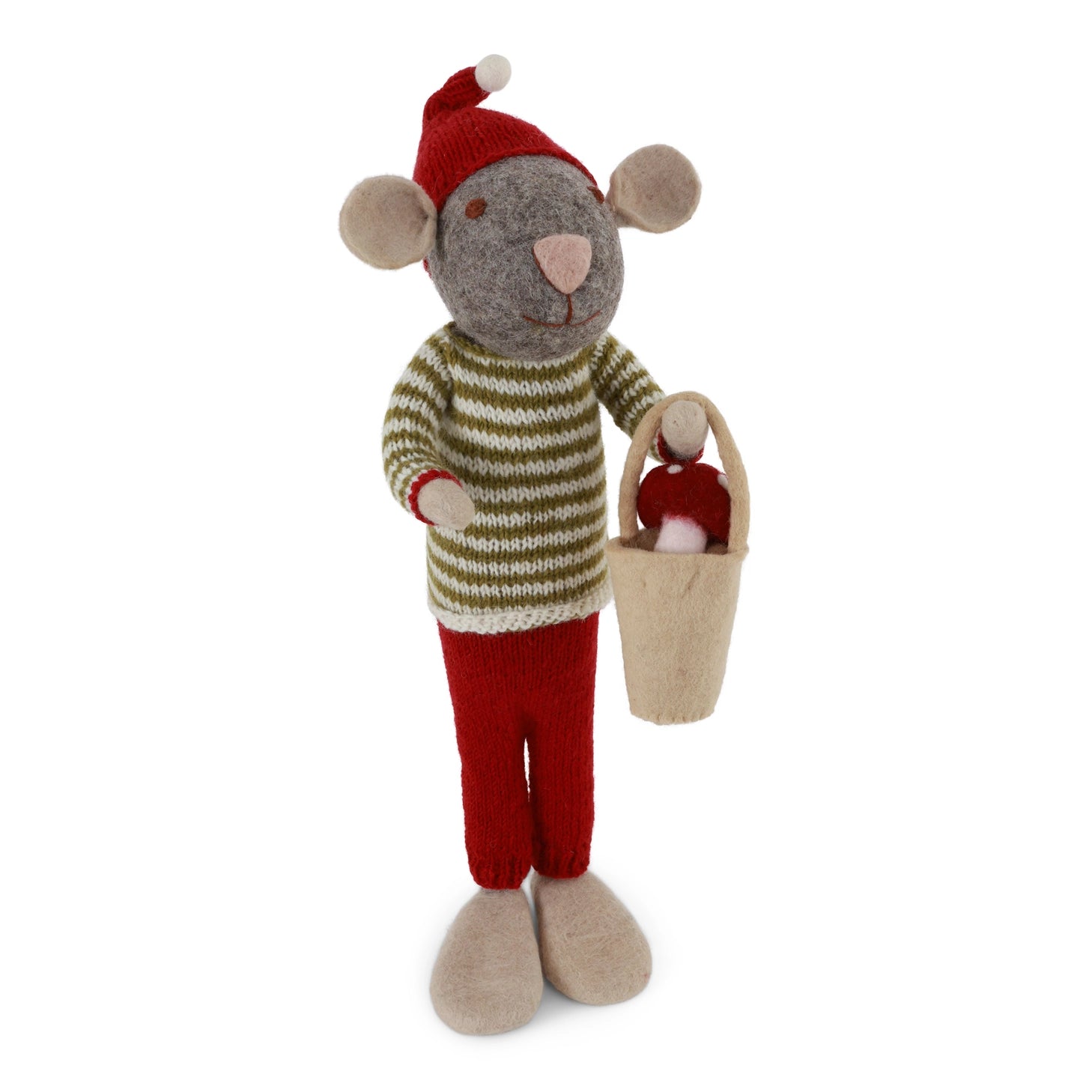 XLARGE GREY MOUSE WITH BUCKET