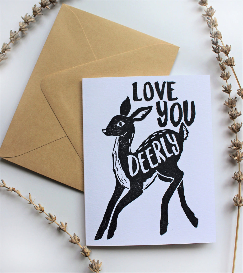 LOVE YOU DEERLY CARD