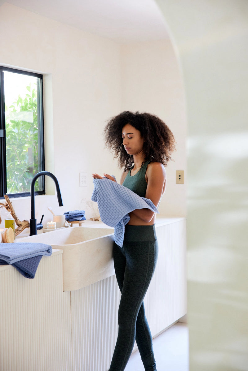 WAFFLE HAND TOWEL - GEOMETRY