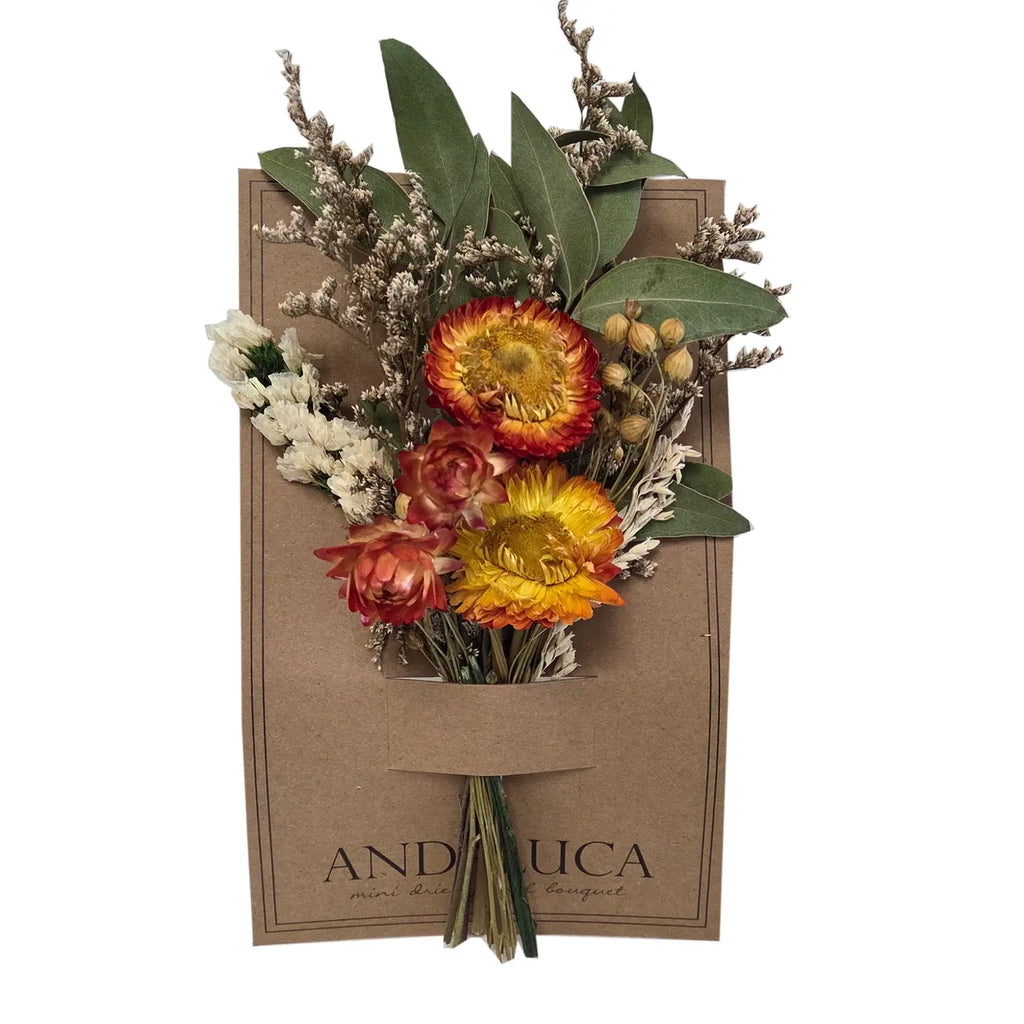 GOLDEN STRAWFLOWER & GRAINS BOUQUET