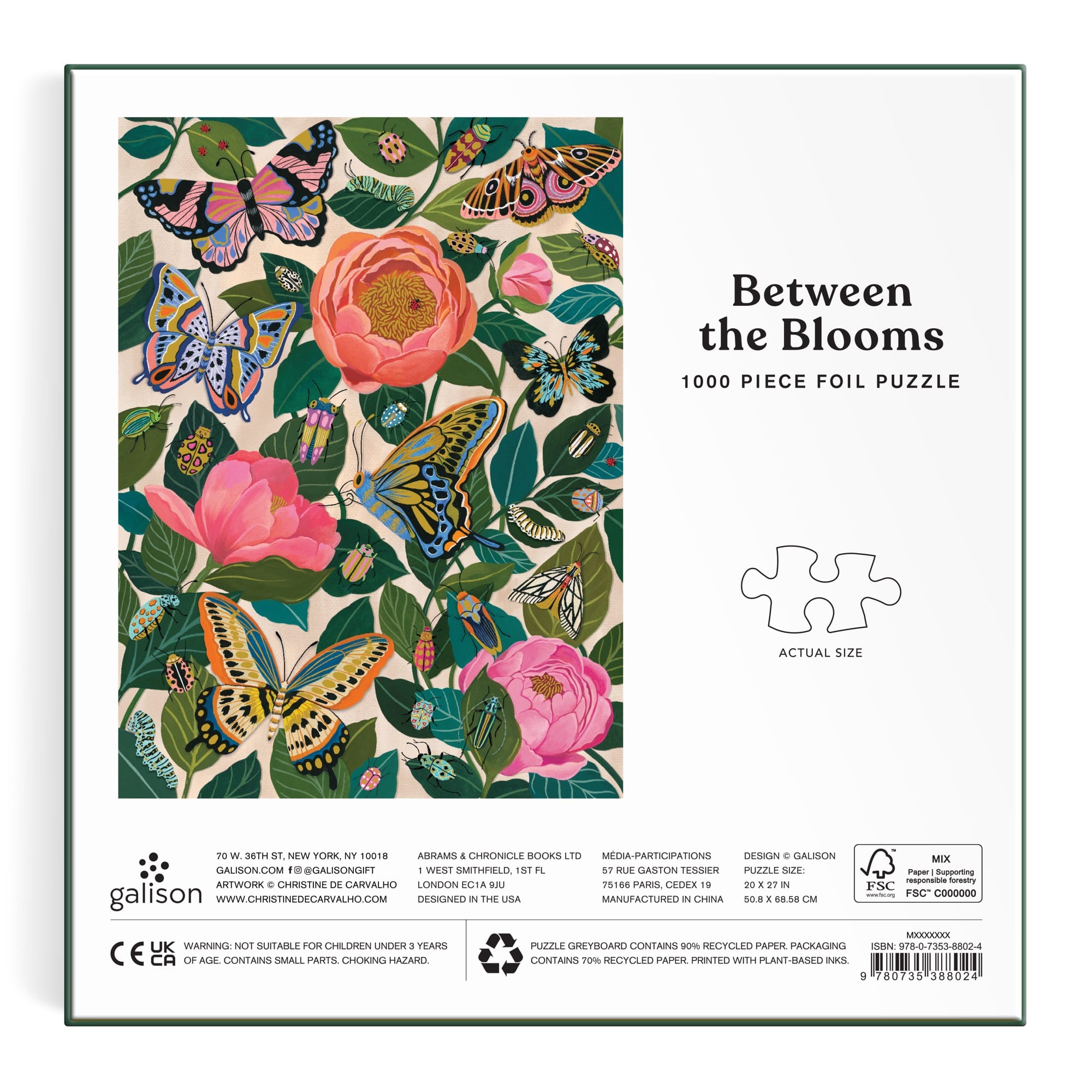 BETWEEN THE BLOOMS 1000 PC. FOIL PUZZLE