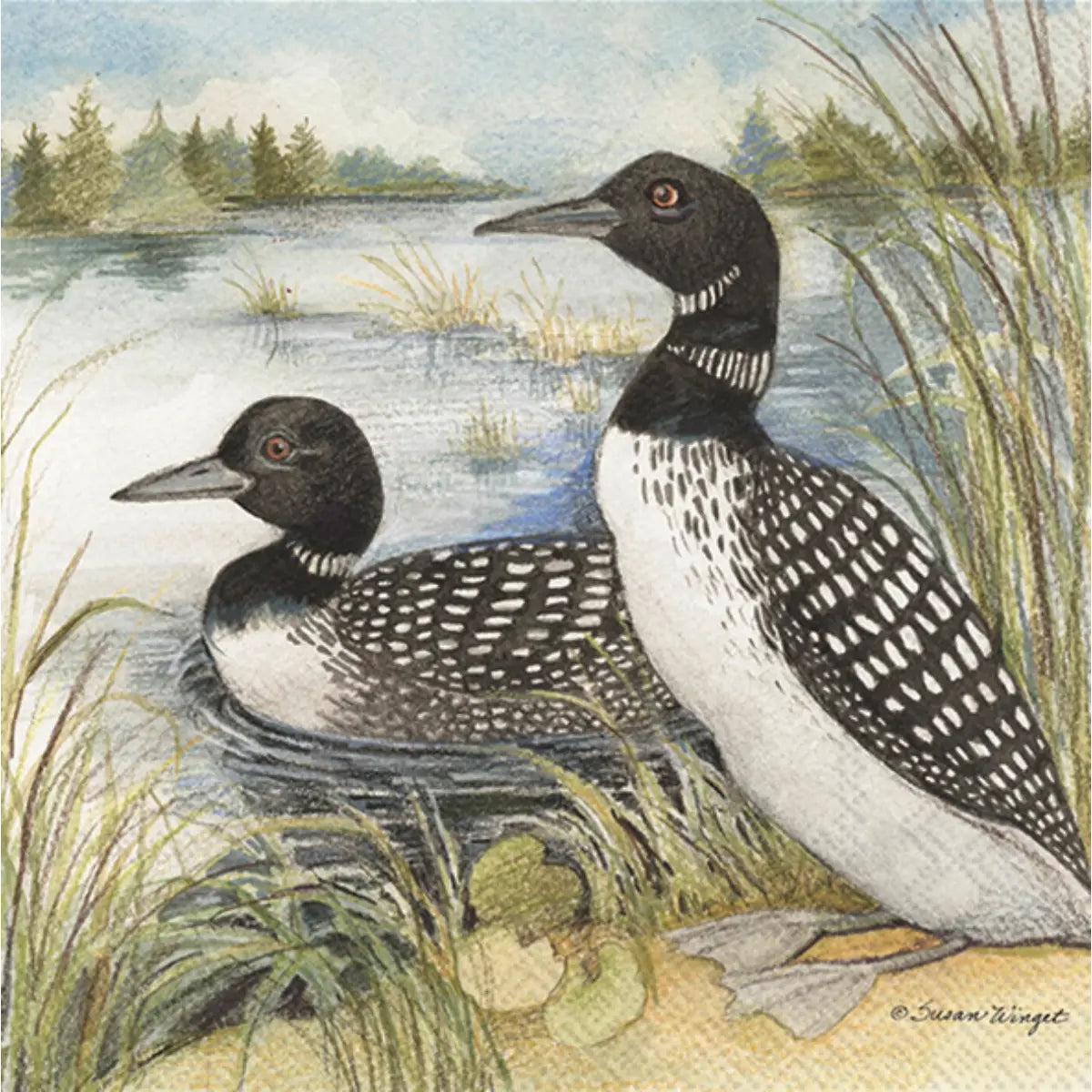 LOONS PAPER COCKTAIL NAPKINS