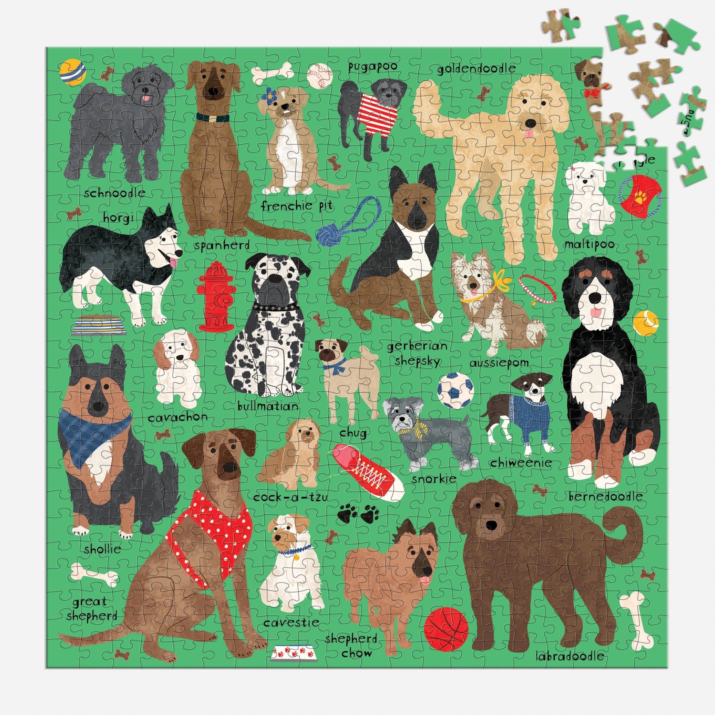 DOODLE DOG AND OTHER MIXED BREEDS - 500 PC. PUZZLE
